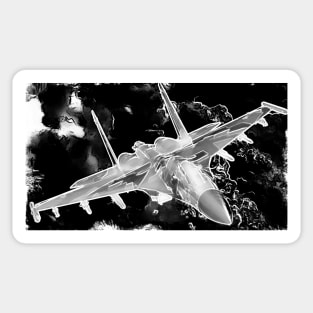 Fighter Jet Xray black Sticker